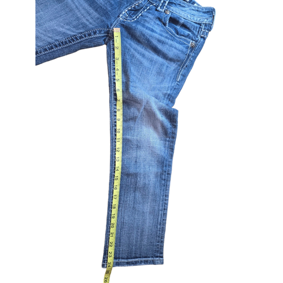 Women's Miss Me Jeans Designed Exclusively for Buckle Capri Size 28 Blue - Picture 8 of 8